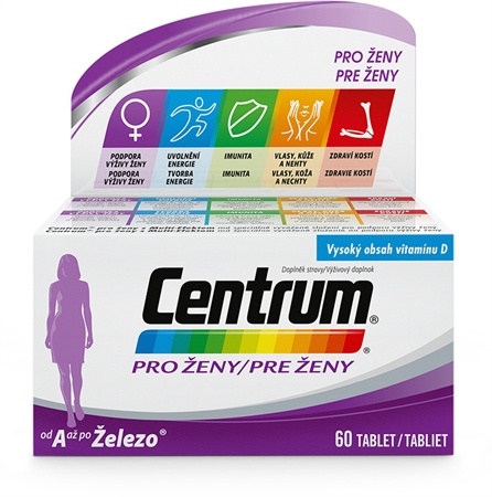 Centrum Pre ženy komplexný multivitamín s minerálmi