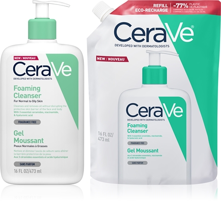 CeraVe Cleansers Foaming Cleanser ensemble pour peaux normales à grasses