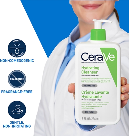CeraVe Cleansers Hydrating Cleanser cleansing emulsion with moisturising effect