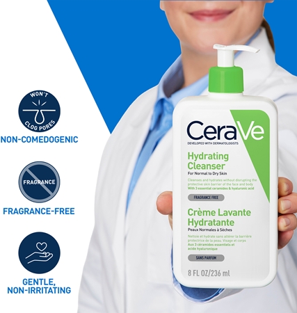 CeraVe Cleansers Hydrating Cleanser emulsione detergente effetto idratante