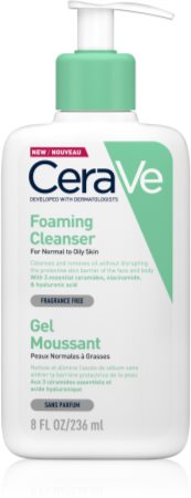 CeraVe Cleansers gel detergente in schiuma per pelli normali e grasse