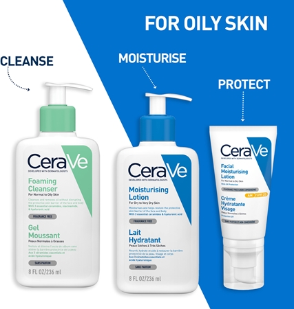 CeraVe Cleansers Foaming Cleanser gel moussant purifiant pour peaux normales à grasses