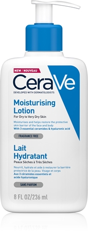 CeraVe Moisturizers Lotion vlažilno mleko za obraz in telo za suho do zelo suho kožo