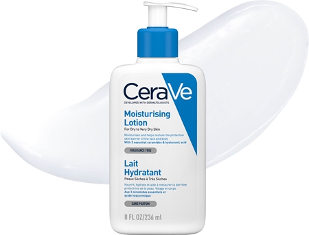 CeraVe Moisturizers Lotion hydratačné mlieko na telo a tvár pre suchú až veľmi suchú pokožku