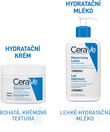 CeraVe Moisturizers hydratační krém na obličej a tělo pro suchou až velmi suchou pokožku