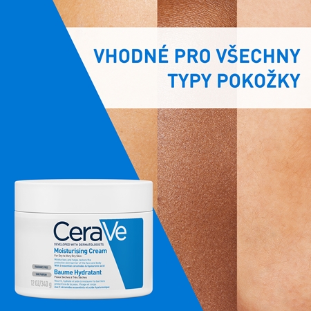 CeraVe Moisturizers hydratační krém na obličej a tělo pro suchou až velmi suchou pokožku