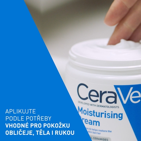 CeraVe Moisturizers hydratační krém na obličej a tělo pro suchou až velmi suchou pokožku