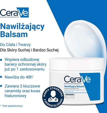 CeraVe Moisturizers nawilżający balsam do twarzy i ciała do skóry suchej i bardzo suchej