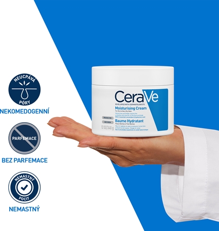 CeraVe Moisturizers hydratační krém na obličej a tělo pro suchou až velmi suchou pokožku