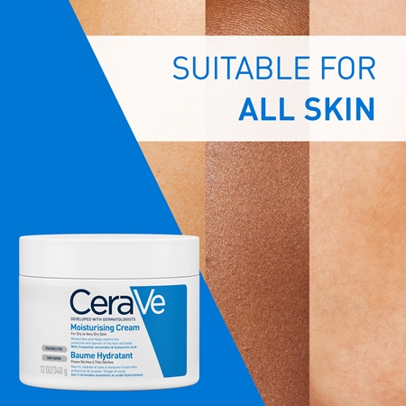 CeraVe Moisturizers crème hydratante visage et corps pour peaux sèches à très sèches