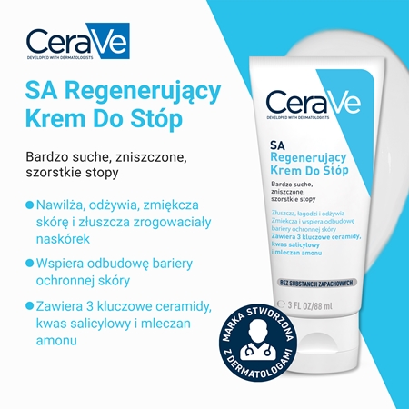 CeraVe SA krem odnawiający do nóg