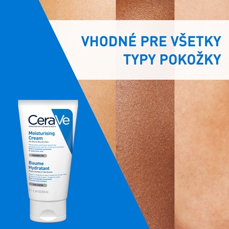 CeraVe Moisturizers hydratačný krém na tvár a telo pre suchú až veľmi suchú pokožku