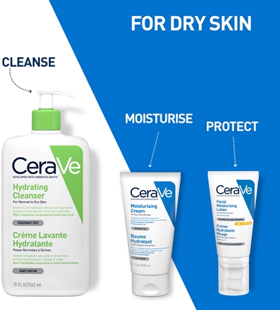 CeraVe Moisturizers Crema hidratanta pentru fata si corp pentru pielea uscata sau foarte uscata