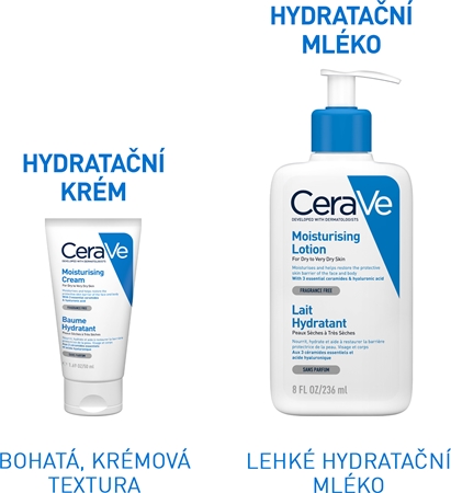CeraVe Moisturizers hydratační krém na obličej a tělo pro suchou až velmi suchou pokožku