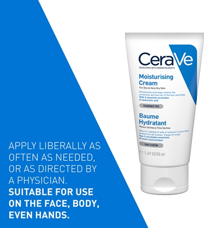 CeraVe Moisturizers hidratantna krema za lice i tijelo za suhu i vrlo suhu kožu