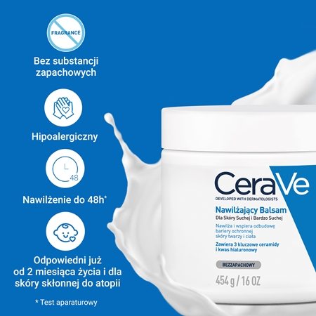 CeraVe Moisturizers nawilżający balsam do twarzy i ciała do skóry suchej i bardzo suchej