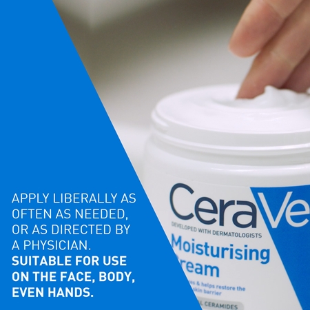 CeraVe Moisturizers veido ir kūno drėkinamasis kremas sausai ir labai sausai odai