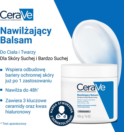 CeraVe Moisturizers nawilżający balsam do twarzy i ciała do skóry suchej i bardzo suchej