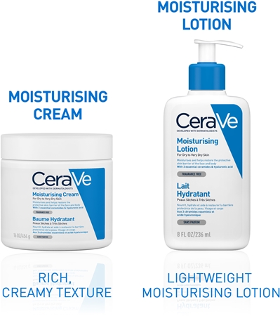 CeraVe Moisturizers veido ir kūno drėkinamasis kremas sausai ir labai sausai odai