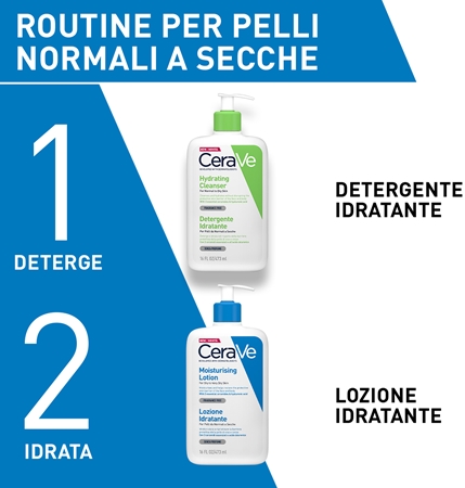 CeraVe Moisturizers Lotion latte idratante per corpo e viso per pelli secche e molto secche
