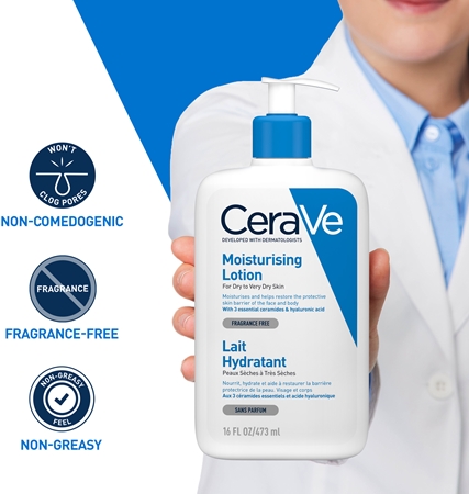 CeraVe Moisturizers Lotion hydratační mléko na tělo a obličej pro suchou až velmi suchou pokožku