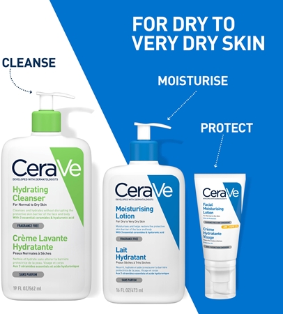 CeraVe Moisturizers Lotion hydratační mléko na tělo a obličej pro suchou až velmi suchou pokožku