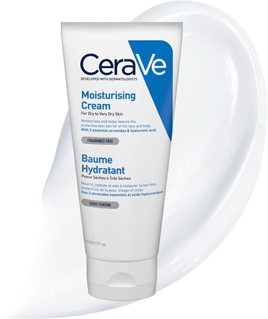 CeraVe Moisturizers hydratační krém na obličej a tělo pro suchou až velmi suchou pokožku