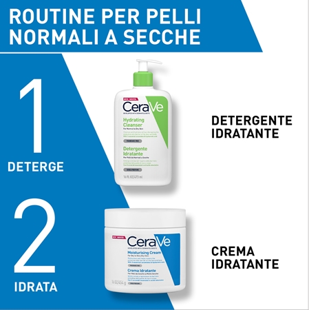 CeraVe Moisturizers crema idratante viso e corpo per pelli secche e molto secche
