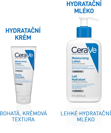 CeraVe Moisturizers hydratační krém na obličej a tělo pro suchou až velmi suchou pokožku