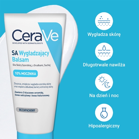 CeraVe SA nawilżający krem zmiękczający do skóry suchej i bardzo suchej