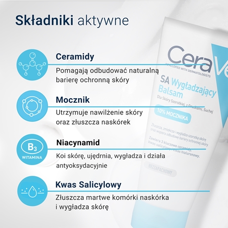 CeraVe SA nawilżający krem zmiękczający do skóry suchej i bardzo suchej
