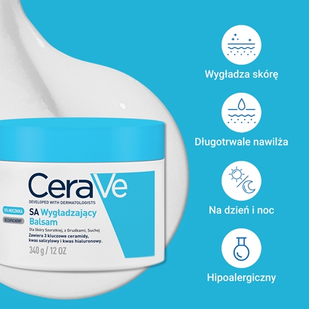 CeraVe SA nawilżający krem zmiękczający do skóry suchej i bardzo suchej