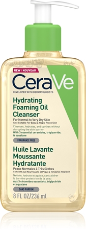 CeraVe Cleansers Hydrating Foaming Oil Cleanser valomasis aliejus drėkinamojo poveikio