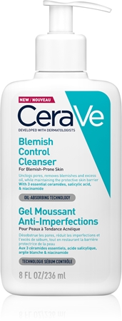 CeraVe Cleansers Blemish Control Cleanser gel za čišćenje za nepravilnosti na licu sklono aknama
