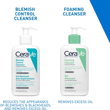 CeraVe Cleansers Blemish Control Cleanser gel za čišćenje za nepravilnosti na licu sklono aknama