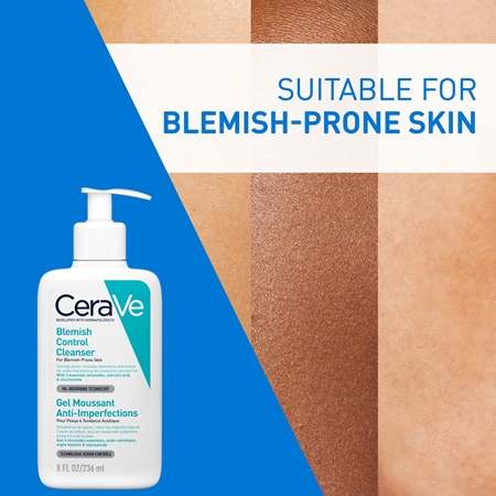 CeraVe Cleansers Blemish Control Cleanser gel za čišćenje za nepravilnosti na licu sklono aknama