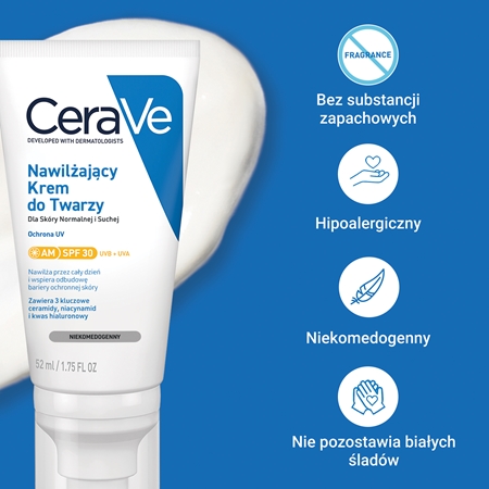 CeraVe Moisturizers krem nawilżający do twarzy do skóry normalnej i suchej