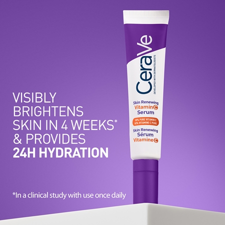 CeraVe Skin Renewing Vitamin C Serum Vitamin C Brightening Serum to restore the skin barrier
