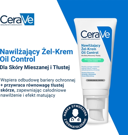 CeraVe Oil Control Moisturising Gel-Cream nawilżający krem-żel do skóry mieszanej