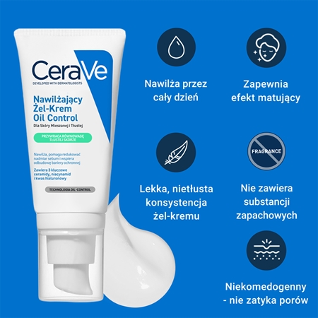 CeraVe Oil Control Moisturising Gel-Cream nawilżający krem-żel do skóry mieszanej