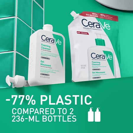 CeraVe Cleansers Foaming Cleanser Σετ για κανονική έως λιπαρή επιδερμίδα