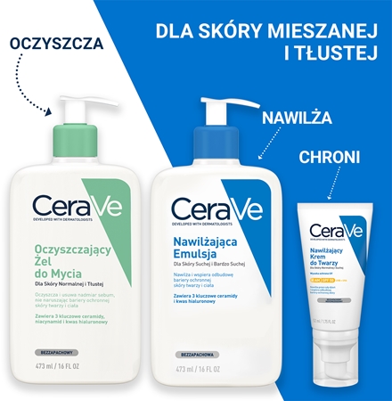 CeraVe Cleansers Foaming Cleanser pieniący się żel myjący dla skóry normalnej i tłustej