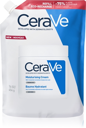 CeraVe Refill Moisturizing Cream hydratační krém na obličej a tělo pro suchou až velmi suchou pokožku