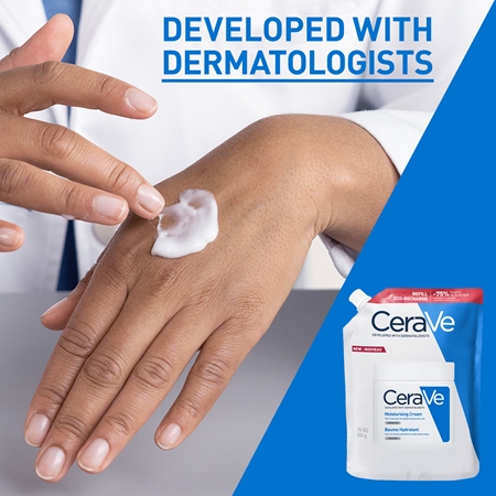 CeraVe Refill Moisturizing Cream hydratační krém na obličej a tělo pro suchou až velmi suchou pokožku