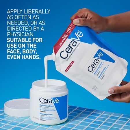 CeraVe Refill Moisturizing Cream hydratační krém na obličej a tělo pro suchou až velmi suchou pokožku