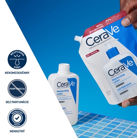 CeraVe Moisturizers Lotion hydratačné mlieko na telo a tvár pre suchú až veľmi suchú pokožku