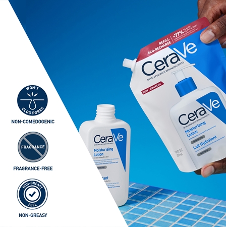 CeraVe Refill Moisturizing Lotion hydratační mléko na tělo a obličej pro suchou až velmi suchou pokožku
