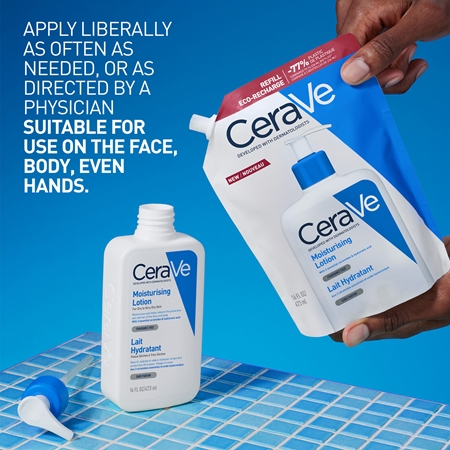 CeraVe Refill Moisturizing Lotion hydratační mléko na tělo a obličej pro suchou až velmi suchou pokožku