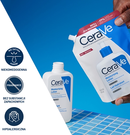CeraVe Moisturizers Lotion mleczko nawilżające do twarzy i ciała do skóry suchej i bardzo suchej