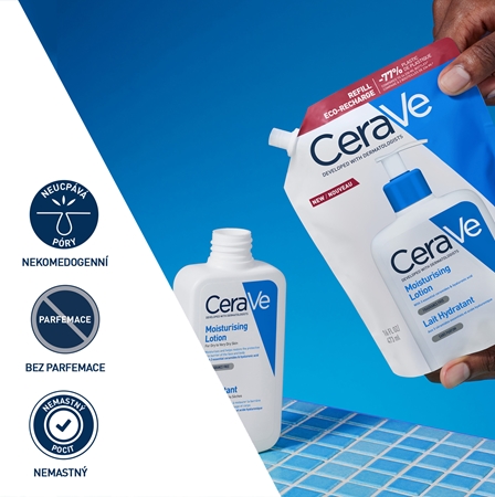CeraVe Moisturizers Lotion hydratační mléko na tělo a obličej pro suchou až velmi suchou pokožku